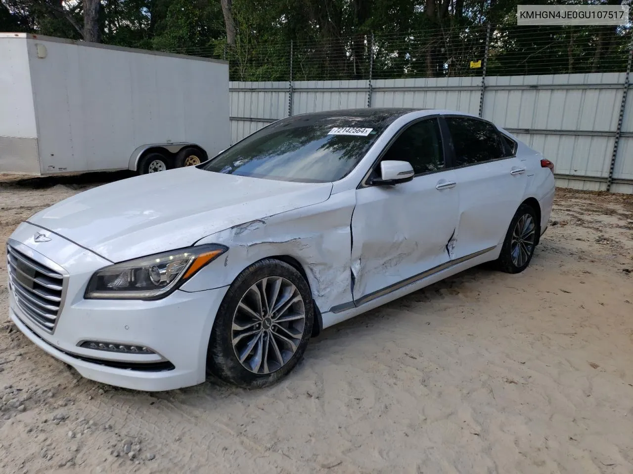 2016 Hyundai Genesis 3.8L VIN: KMHGN4JE0GU107517 Lot: 72142564