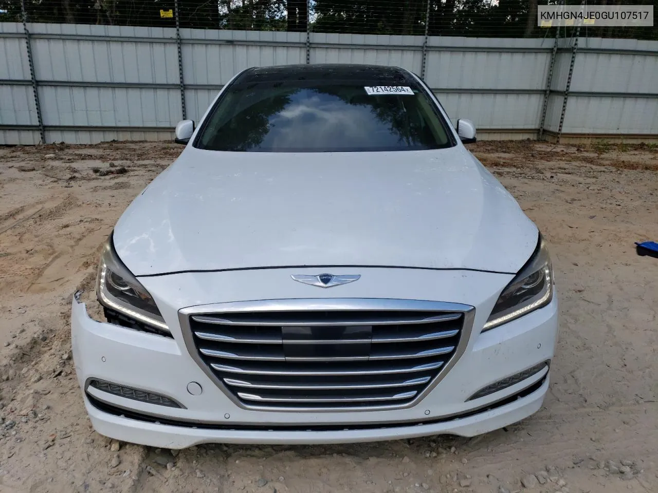 2016 Hyundai Genesis 3.8L VIN: KMHGN4JE0GU107517 Lot: 72142564