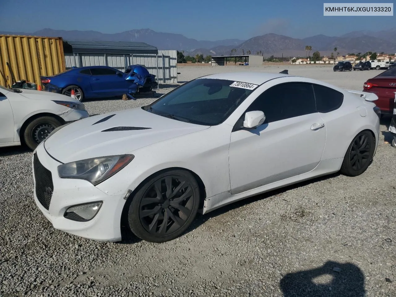 2016 Hyundai Genesis Coupe 3.8L VIN: KMHHT6KJXGU133320 Lot: 73010864