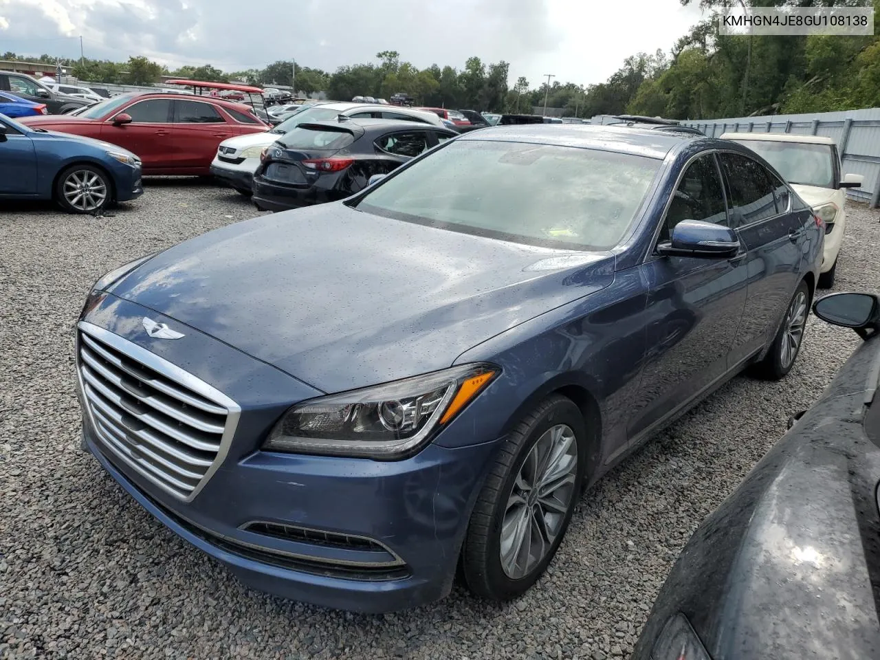 2016 Hyundai Genesis 3.8L VIN: KMHGN4JE8GU108138 Lot: 74147834