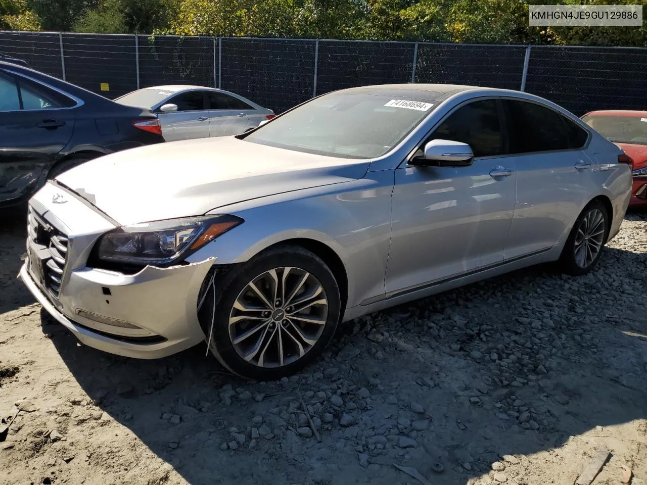 2016 Hyundai Genesis 3.8L VIN: KMHGN4JE9GU129886 Lot: 74168694