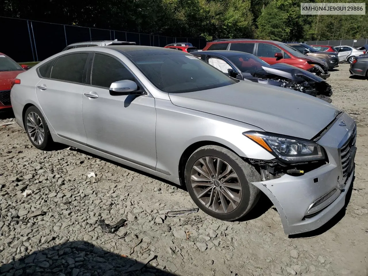 2016 Hyundai Genesis 3.8L VIN: KMHGN4JE9GU129886 Lot: 74168694