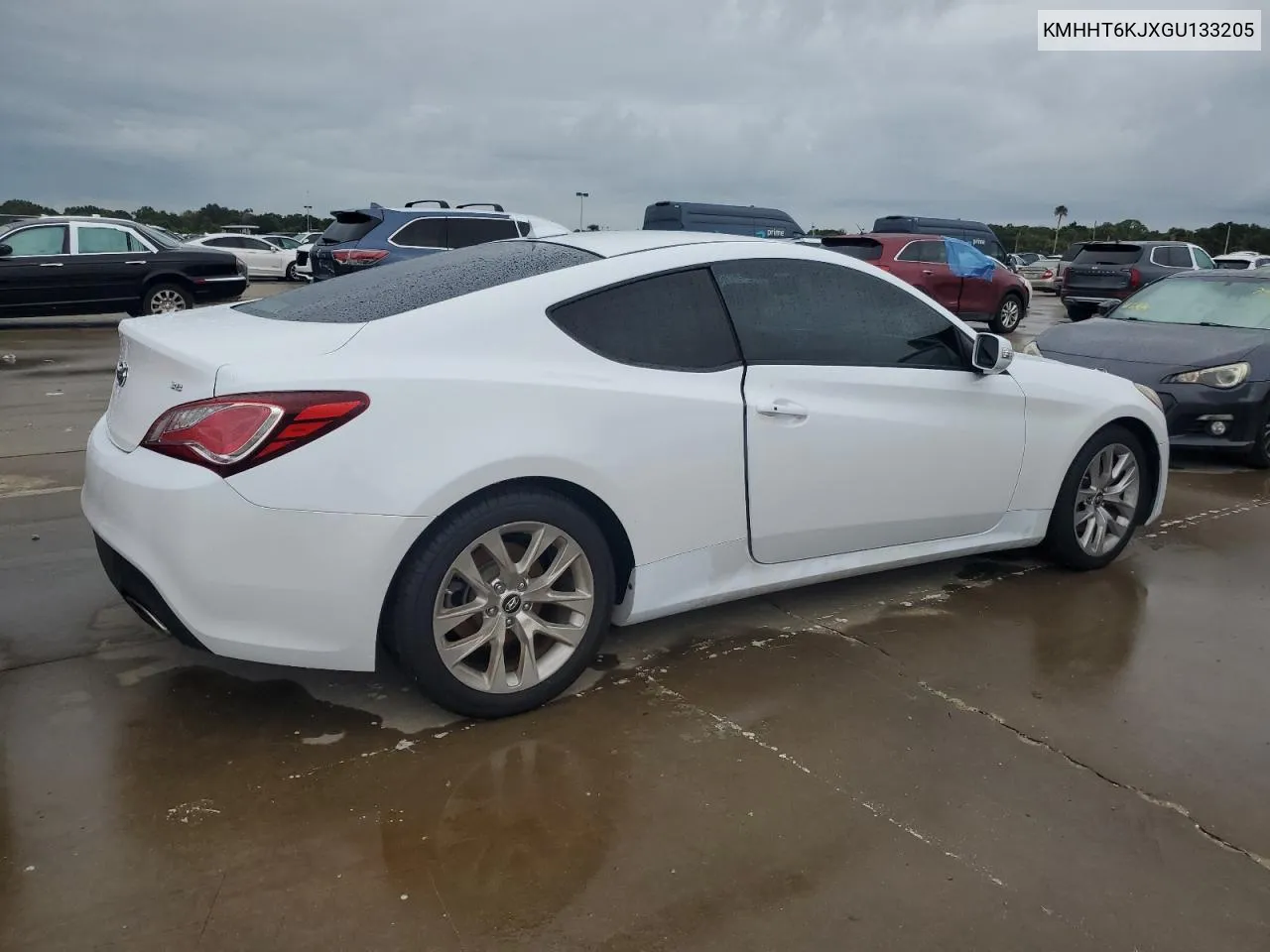 2016 Hyundai Genesis Coupe 3.8L VIN: KMHHT6KJXGU133205 Lot: 74793024