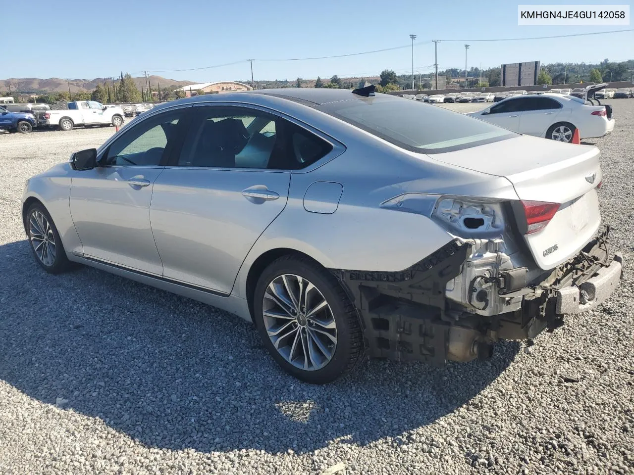 2016 Hyundai Genesis 3.8L VIN: KMHGN4JE4GU142058 Lot: 74850544