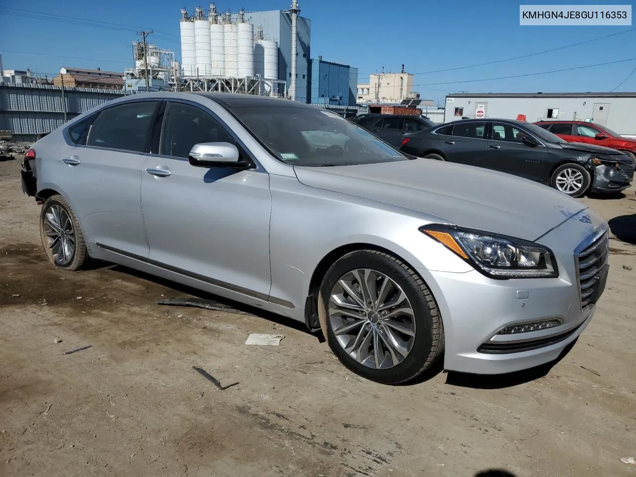 2016 Hyundai Genesis 3.8L VIN: KMHGN4JE8GU116353 Lot: 75102484