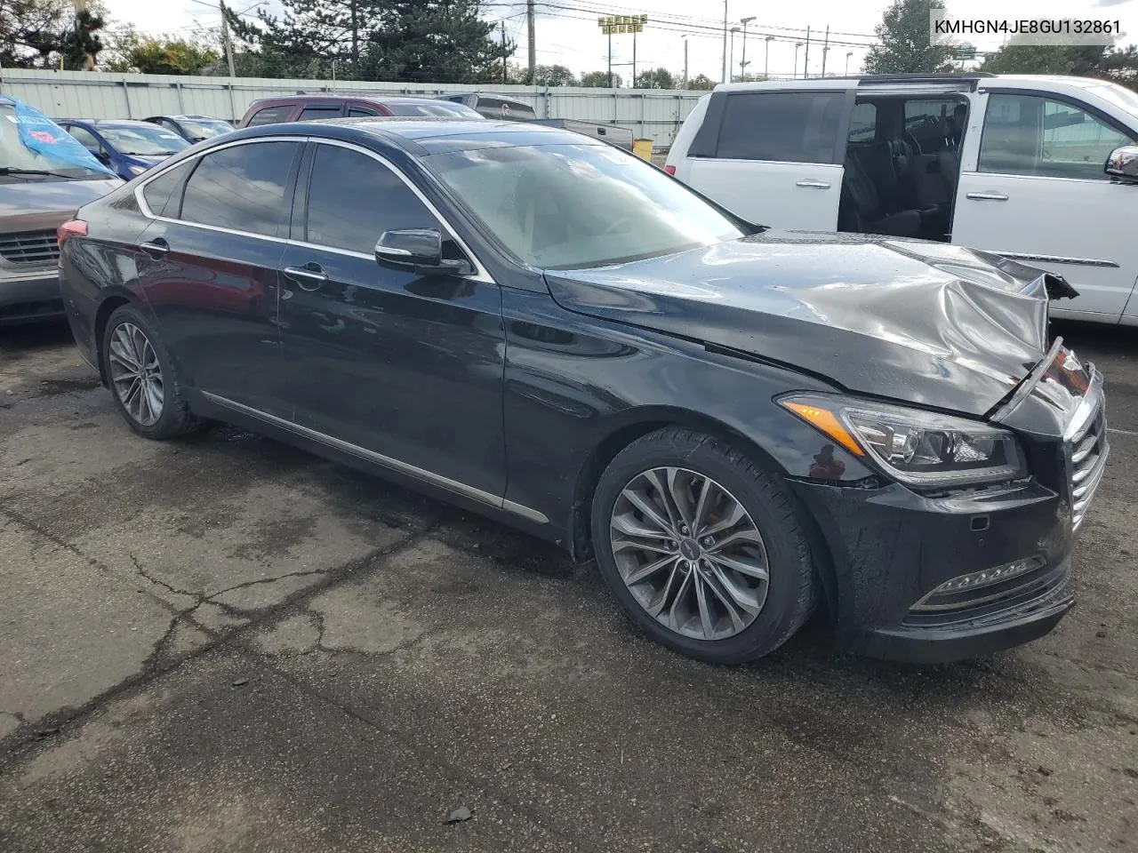 2016 Hyundai Genesis 3.8L VIN: KMHGN4JE8GU132861 Lot: 75945174