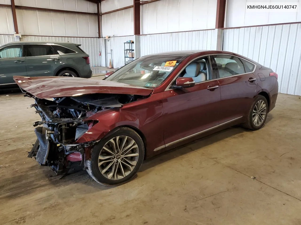 2016 Hyundai Genesis 3.8L VIN: KMHGN4JE6GU140747 Lot: 76286804