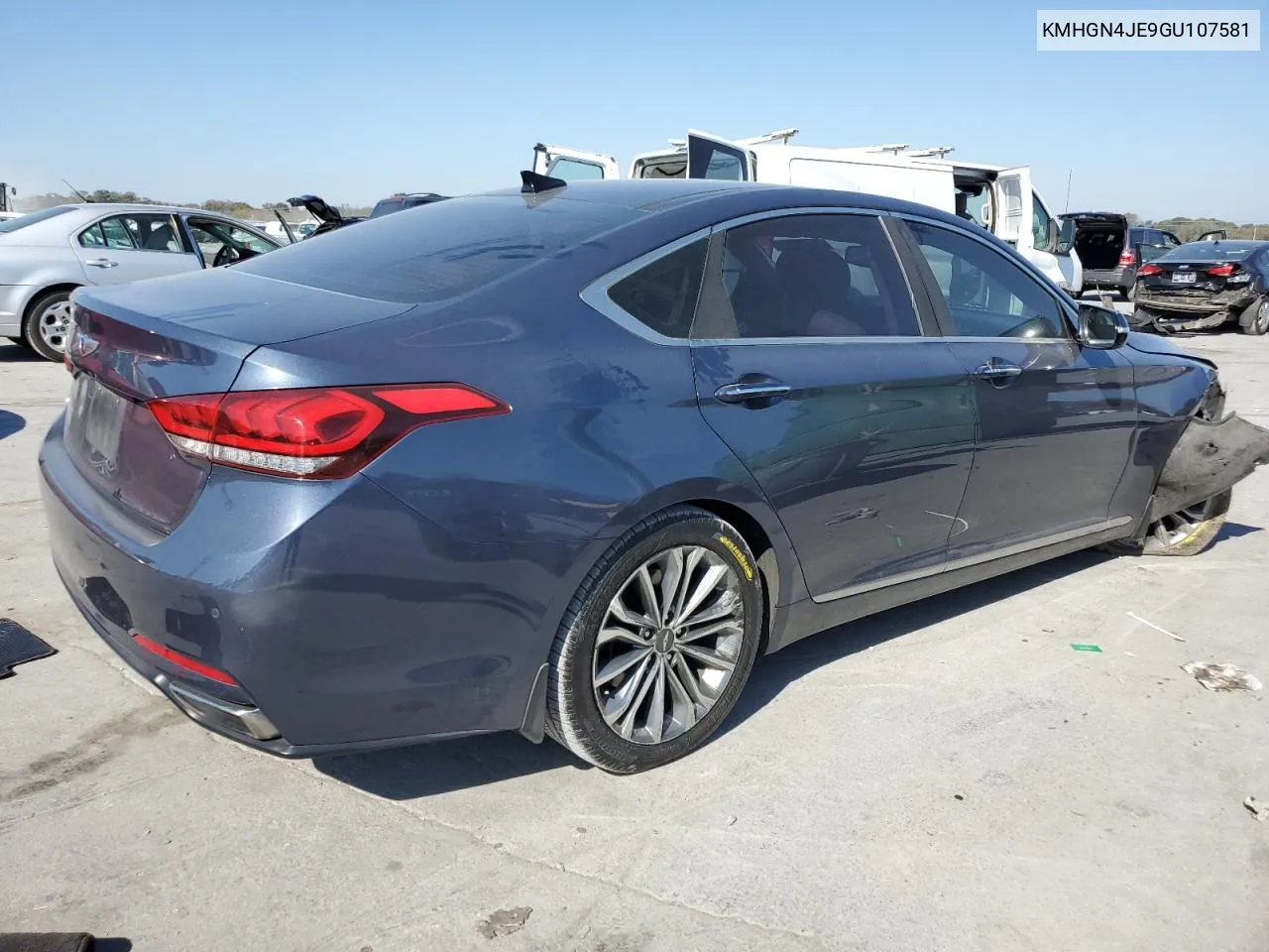 2016 Hyundai Genesis 3.8L VIN: KMHGN4JE9GU107581 Lot: 77009224