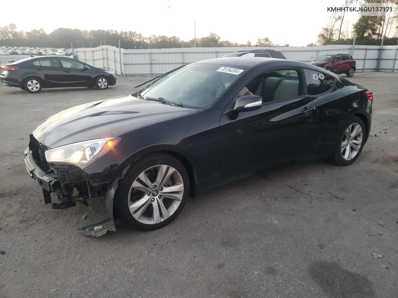 2016 Hyundai Genesis Coupe 3.8L VIN: KMHHT6KJ6GU137171 Lot: 78154354