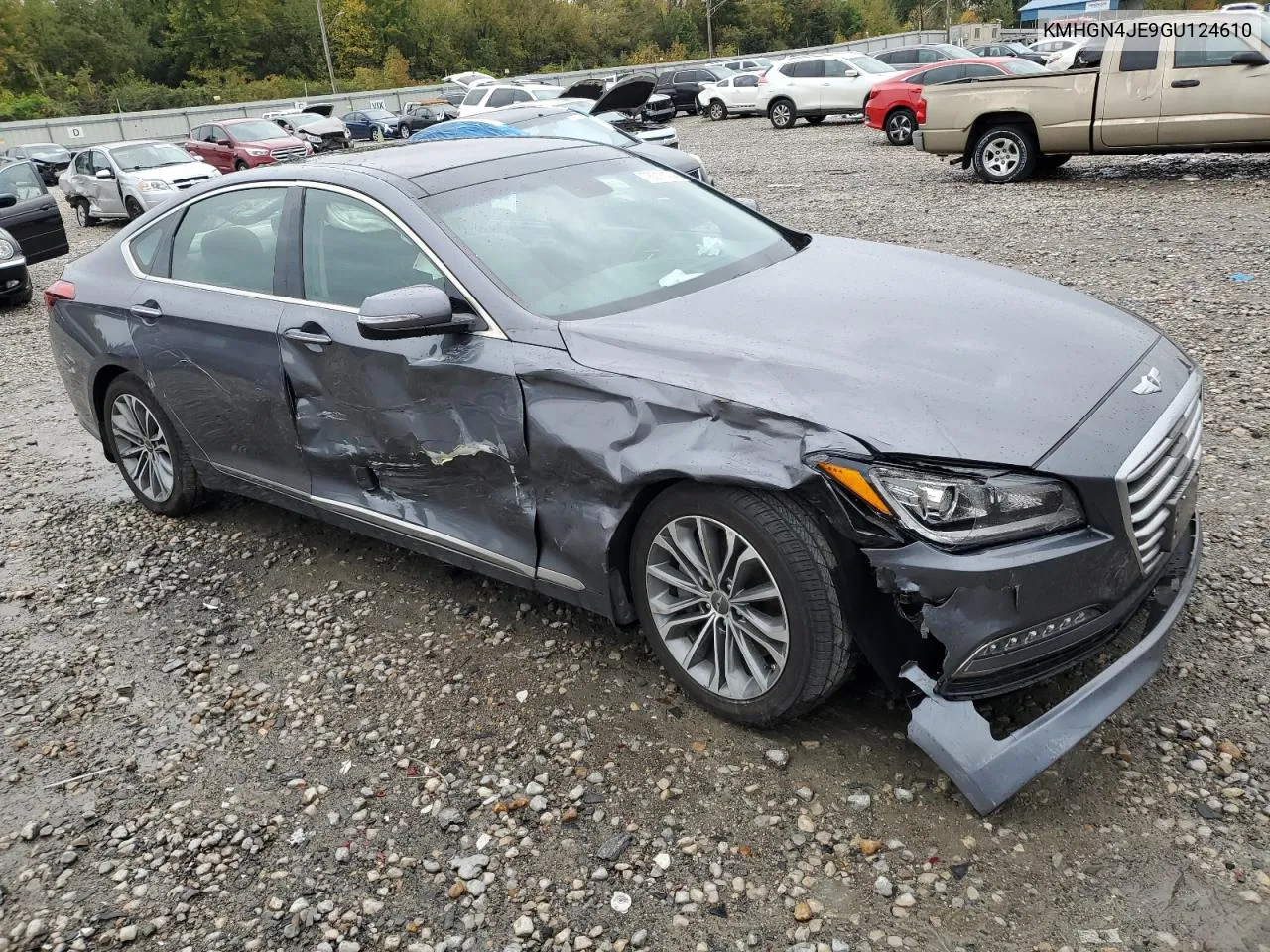 2016 Hyundai Genesis 3.8L VIN: KMHGN4JE9GU124610 Lot: 78316194