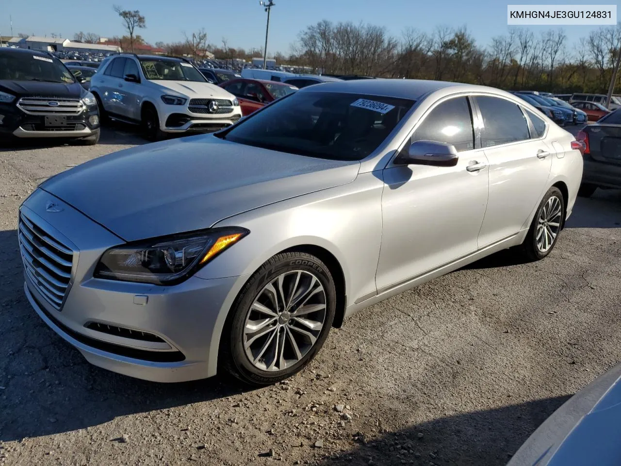 2016 Hyundai Genesis 3.8L VIN: KMHGN4JE3GU124831 Lot: 79236094