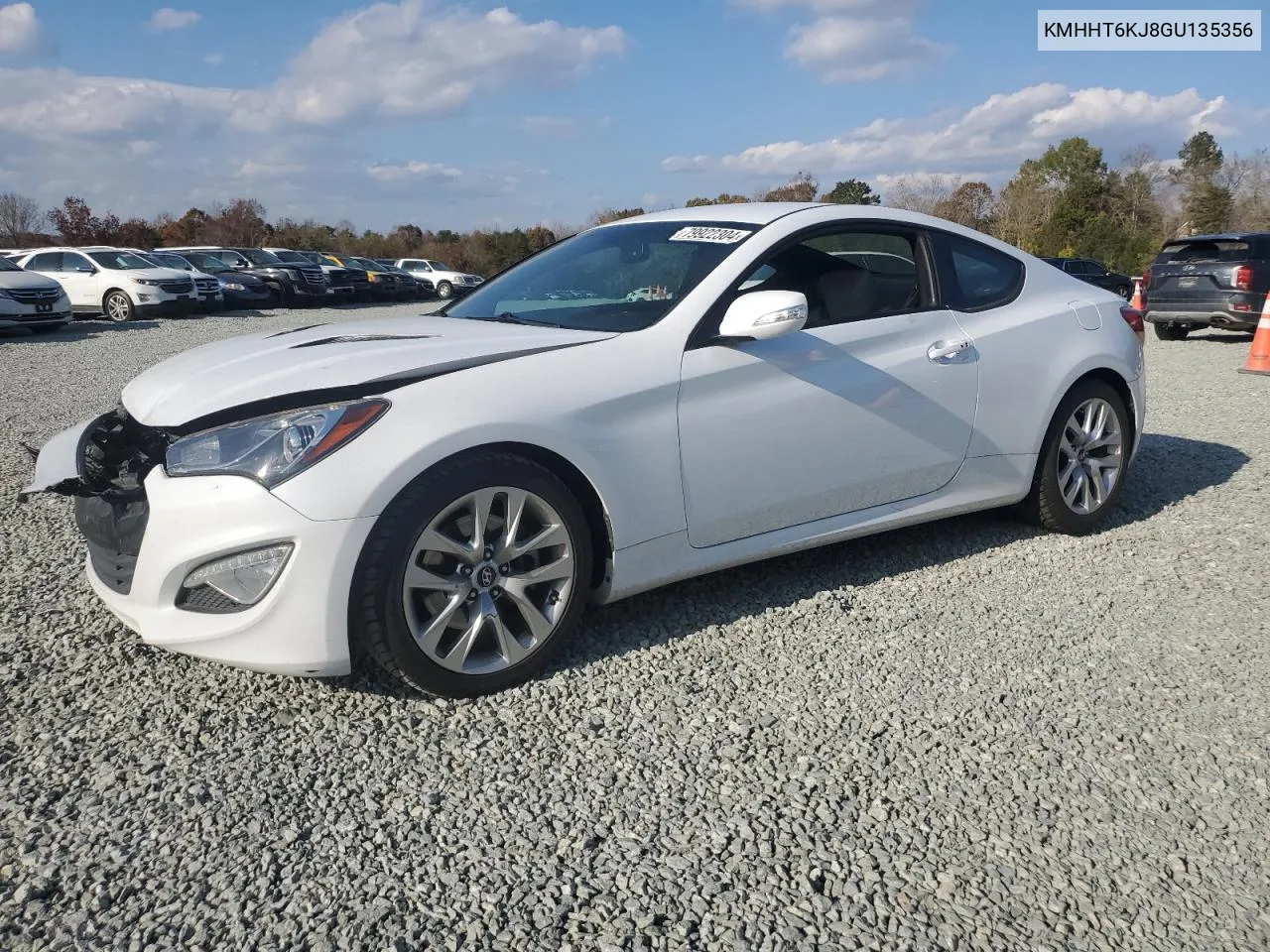 2016 Hyundai Genesis Coupe 3.8L VIN: KMHHT6KJ8GU135356 Lot: 79922304