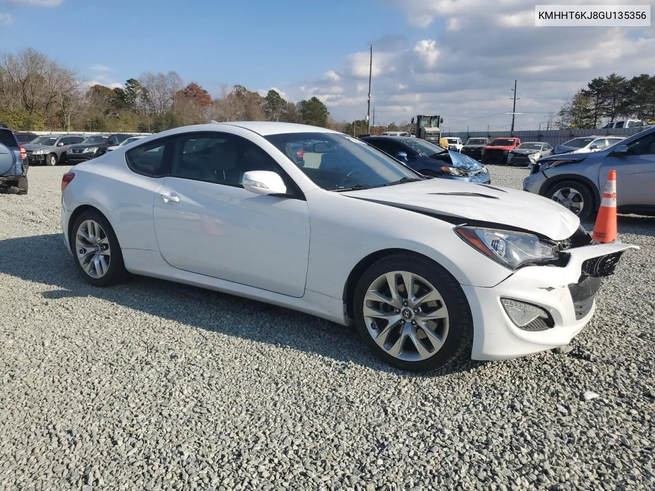 2016 Hyundai Genesis Coupe 3.8L VIN: KMHHT6KJ8GU135356 Lot: 79922304