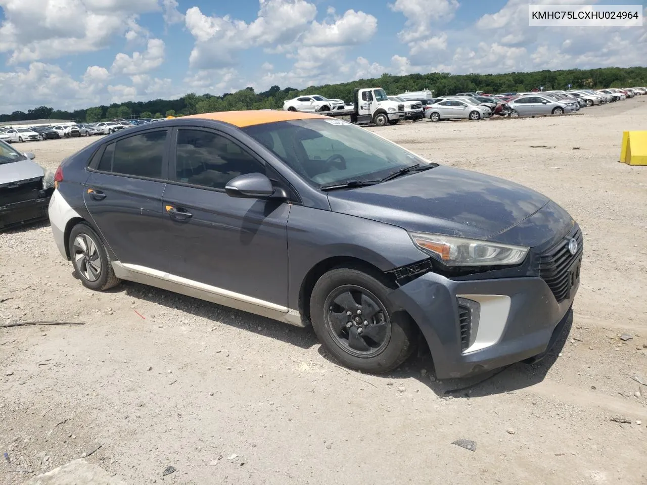 2017 Hyundai Ioniq Sel VIN: KMHC75LCXHU024964 Lot: 55394504