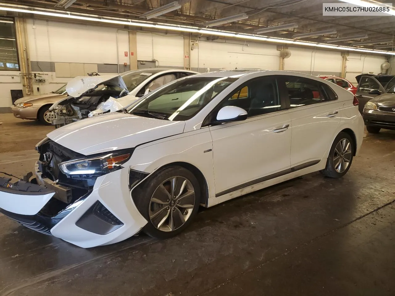 KMHC05LC7HU026885 2017 Hyundai Ioniq Limited