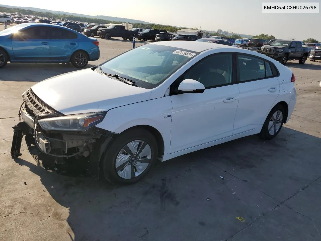 2017 Hyundai Ioniq Blue VIN: KMHC65LC3HU026798 Lot: 66176804