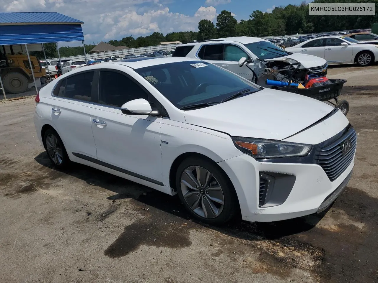 2017 Hyundai Ioniq Limited VIN: KMHC05LC3HU026172 Lot: 69344704