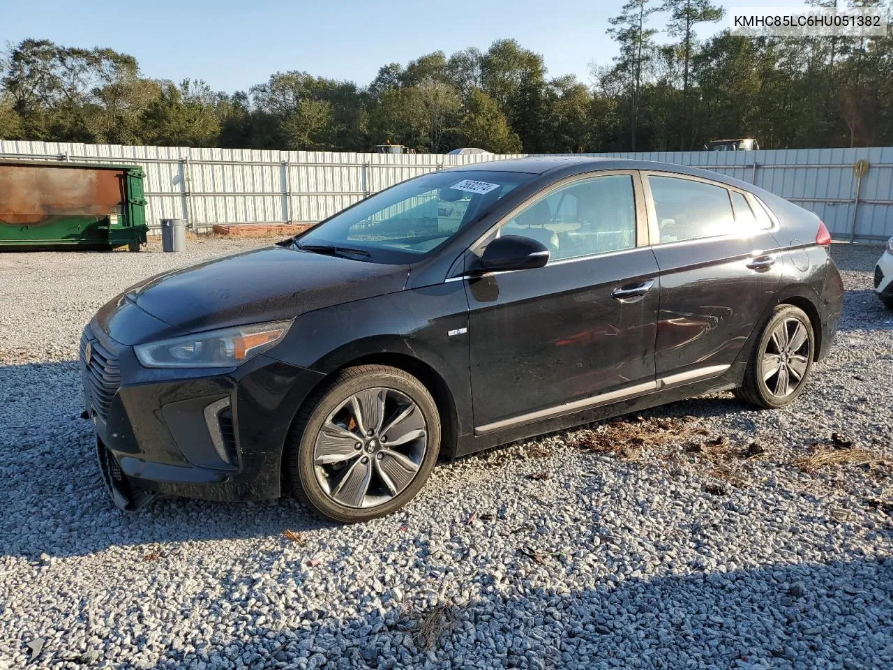 2017 Hyundai Ioniq Limited VIN: KMHC85LC6HU051382 Lot: 75632274