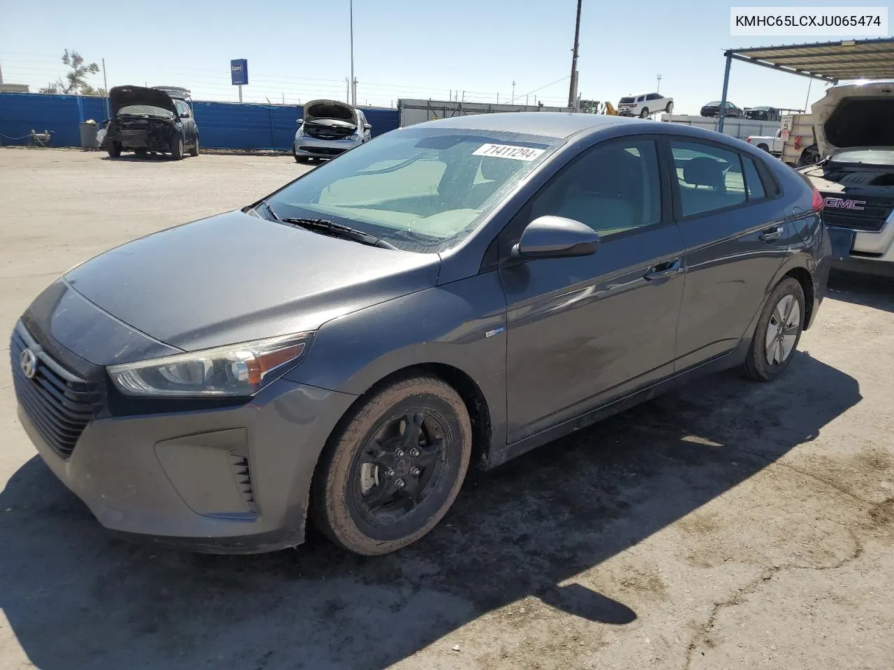 KMHC65LCXJU065474 2018 Hyundai Ioniq Blue