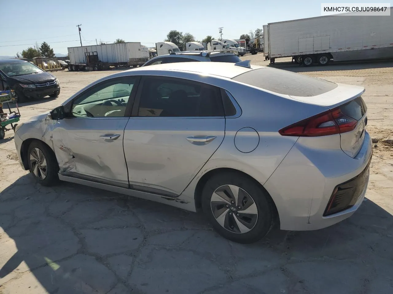 2018 Hyundai Ioniq Sel VIN: KMHC75LC8JU098647 Lot: 71892534