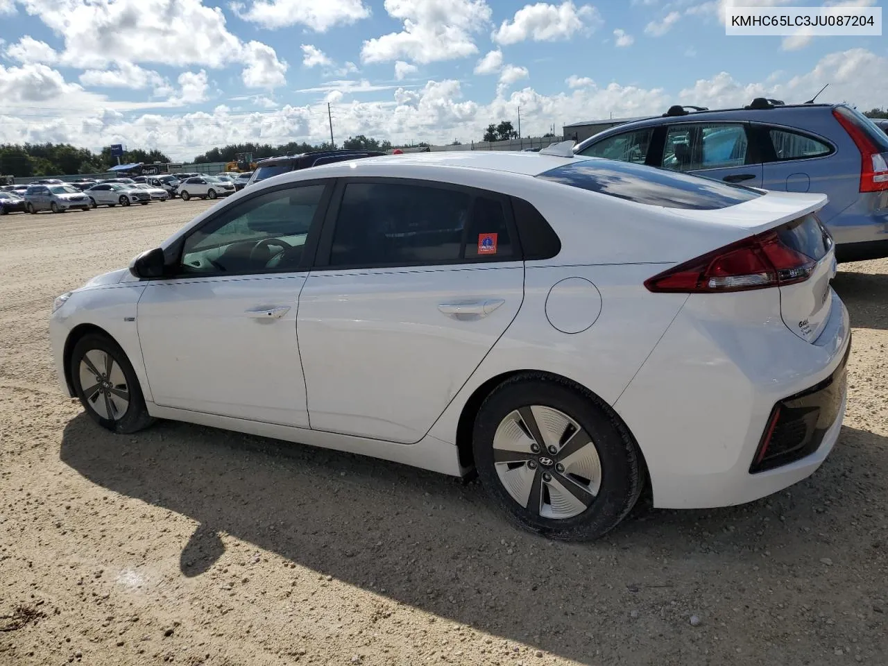 2018 Hyundai Ioniq Blue VIN: KMHC65LC3JU087204 Lot: 74243354