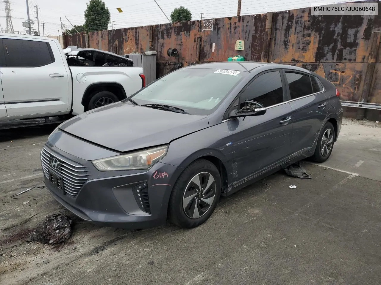 2018 Hyundai Ioniq Sel VIN: KMHC75LC7JU060648 Lot: 76534274