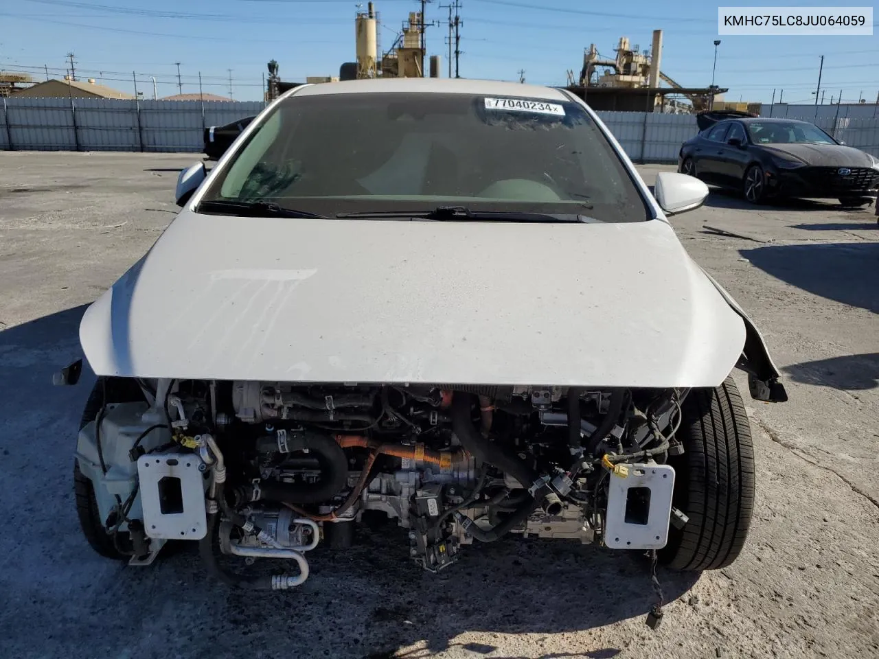 KMHC75LC8JU064059 2018 Hyundai Ioniq Sel