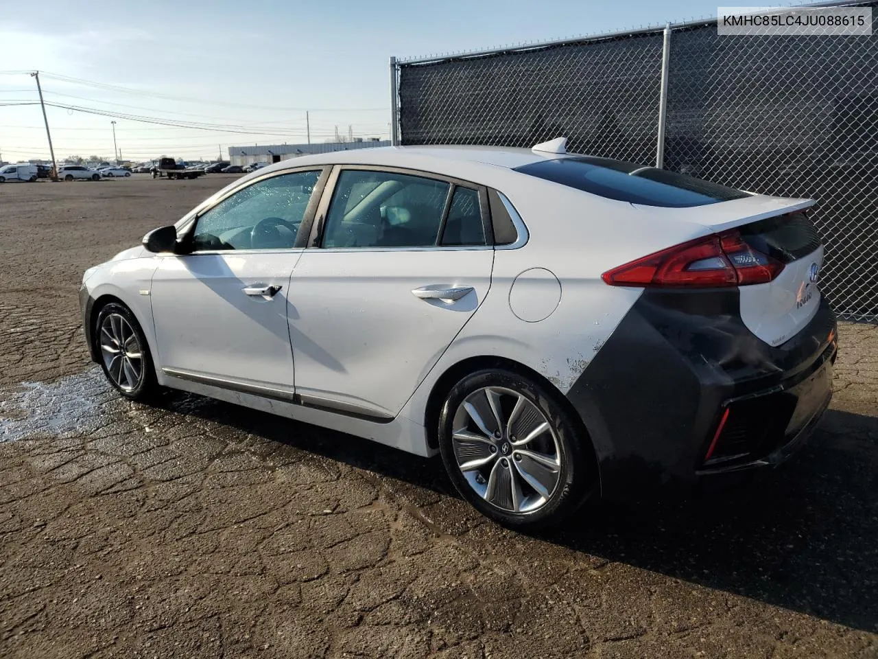 2018 Hyundai Ioniq Limited VIN: KMHC85LC4JU088615 Lot: 78621314