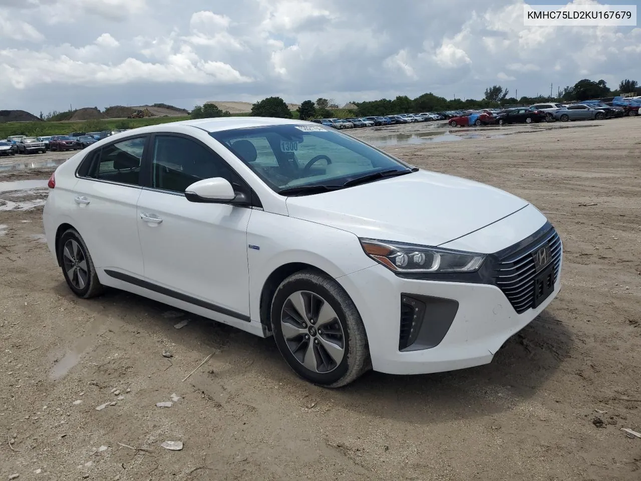 KMHC75LD2KU167679 2019 Hyundai Ioniq Limited