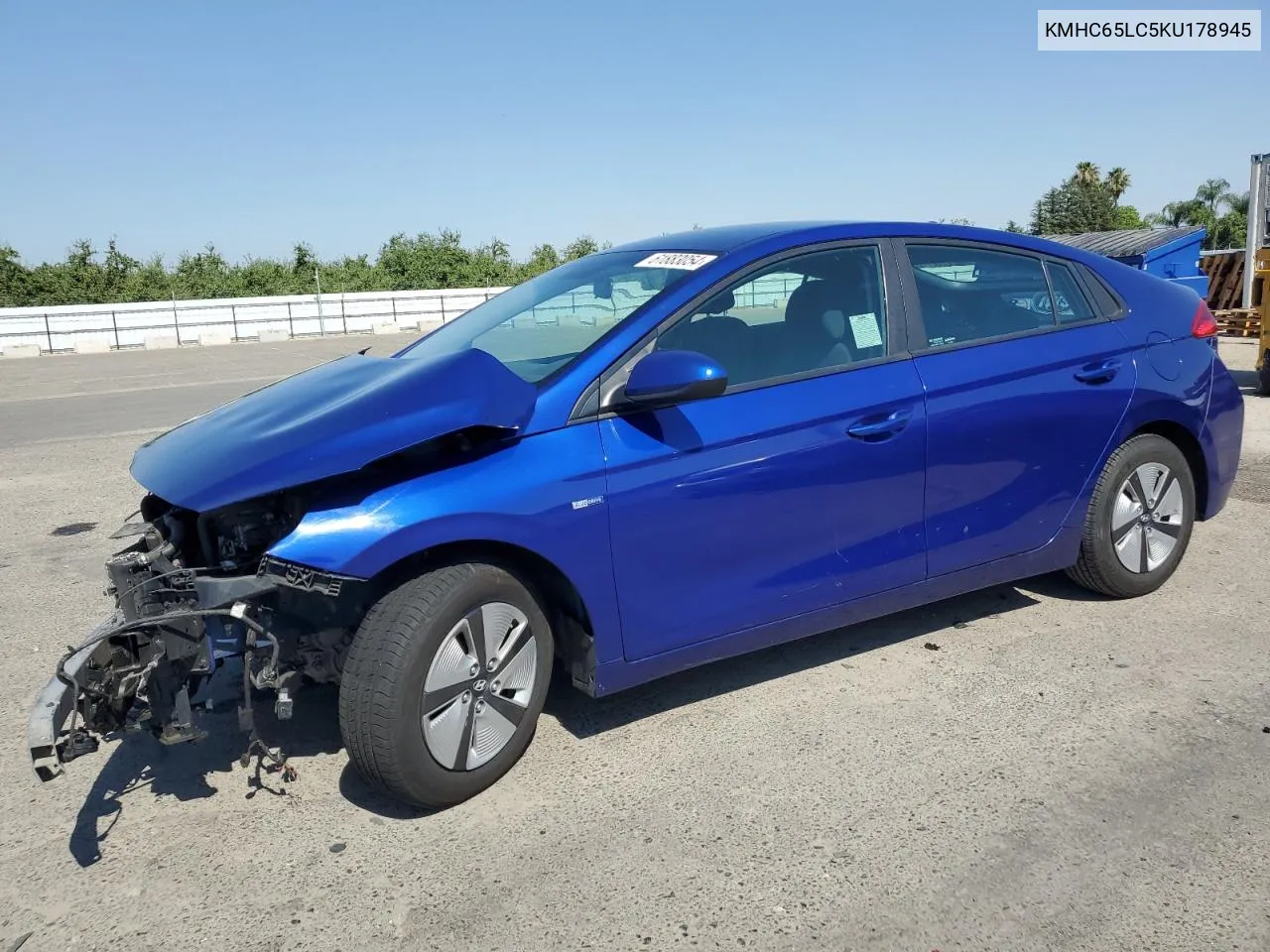 KMHC65LC5KU178945 2019 Hyundai Ioniq Blue