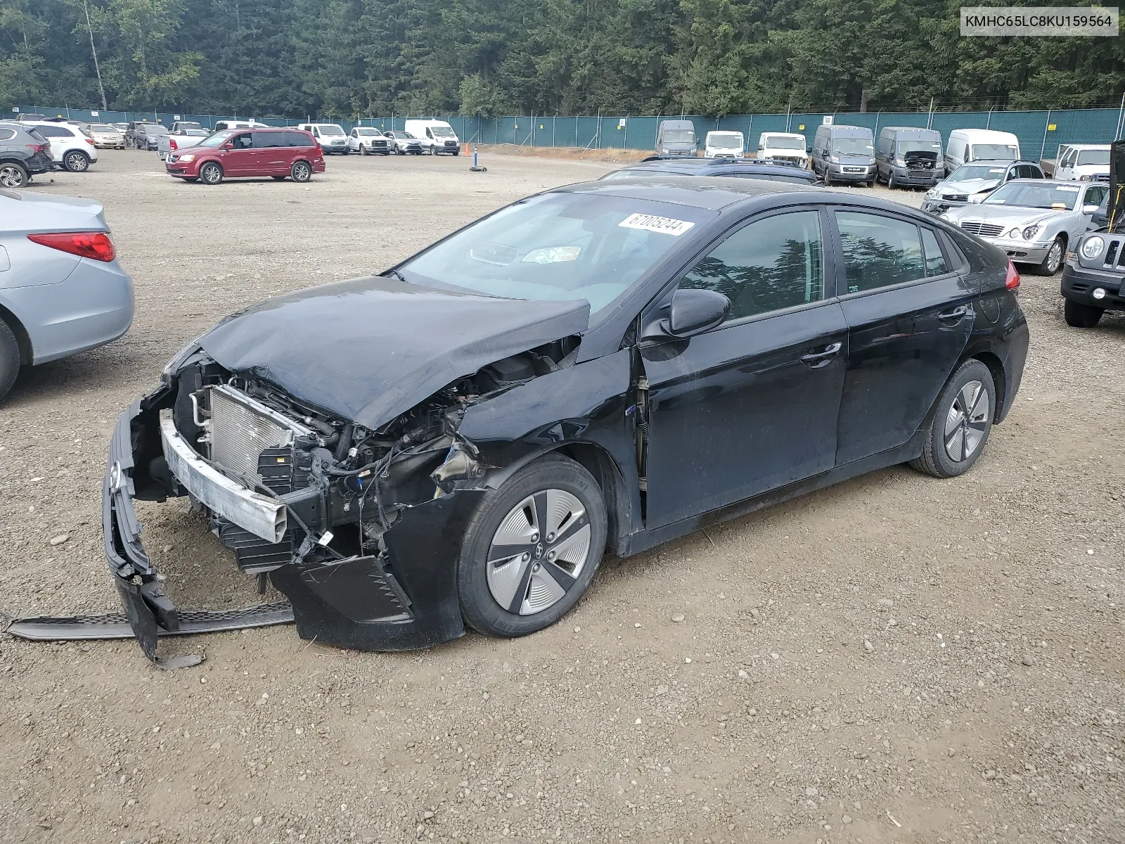 KMHC65LC8KU159564 2019 Hyundai Ioniq Blue