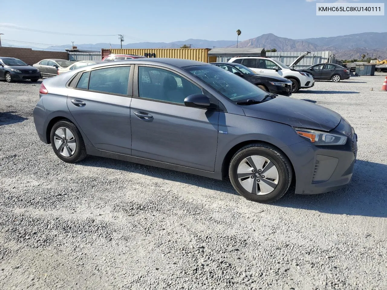 2019 Hyundai Ioniq Blue VIN: KMHC65LC8KU140111 Lot: 70437514