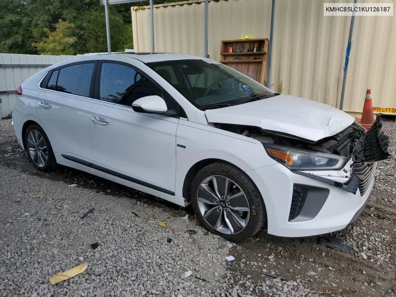 2019 Hyundai Ioniq Limited VIN: KMHC85LC1KU126187 Lot: 72765154