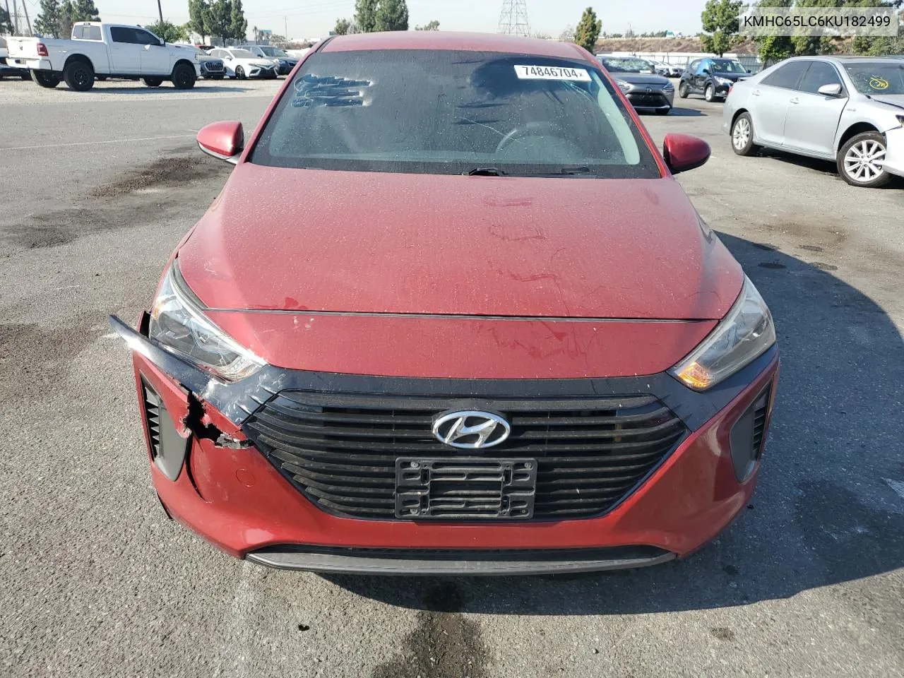 2019 Hyundai Ioniq Blue VIN: KMHC65LC6KU182499 Lot: 74846704