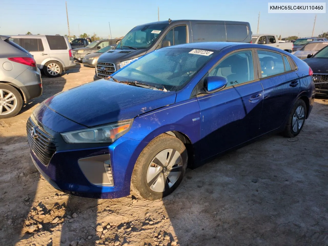 KMHC65LC4KU110460 2019 Hyundai Ioniq Blue