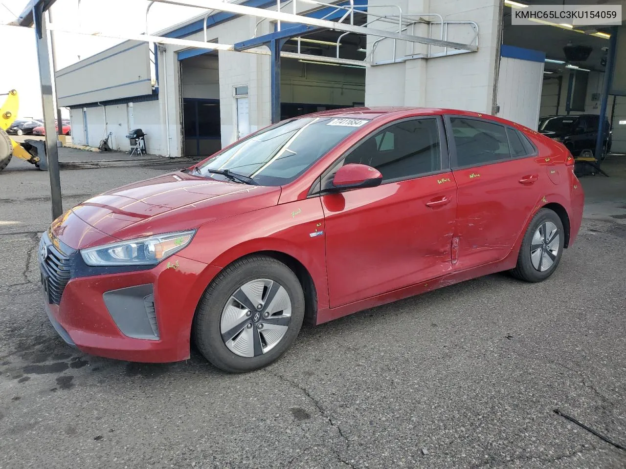 KMHC65LC3KU154059 2019 Hyundai Ioniq Blue