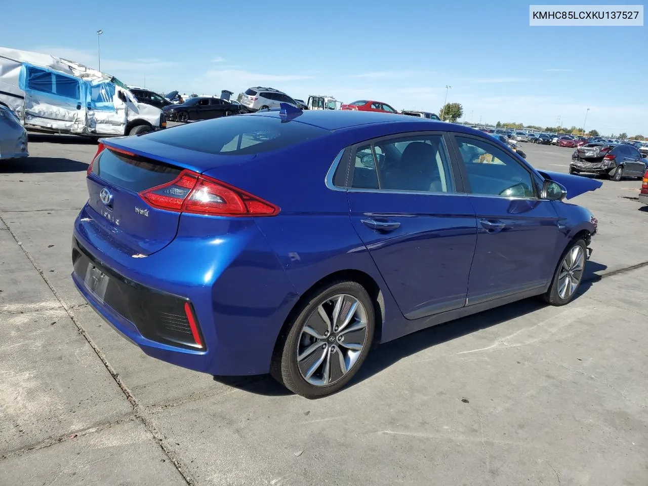 2019 Hyundai Ioniq Limited VIN: KMHC85LCXKU137527 Lot: 78537424