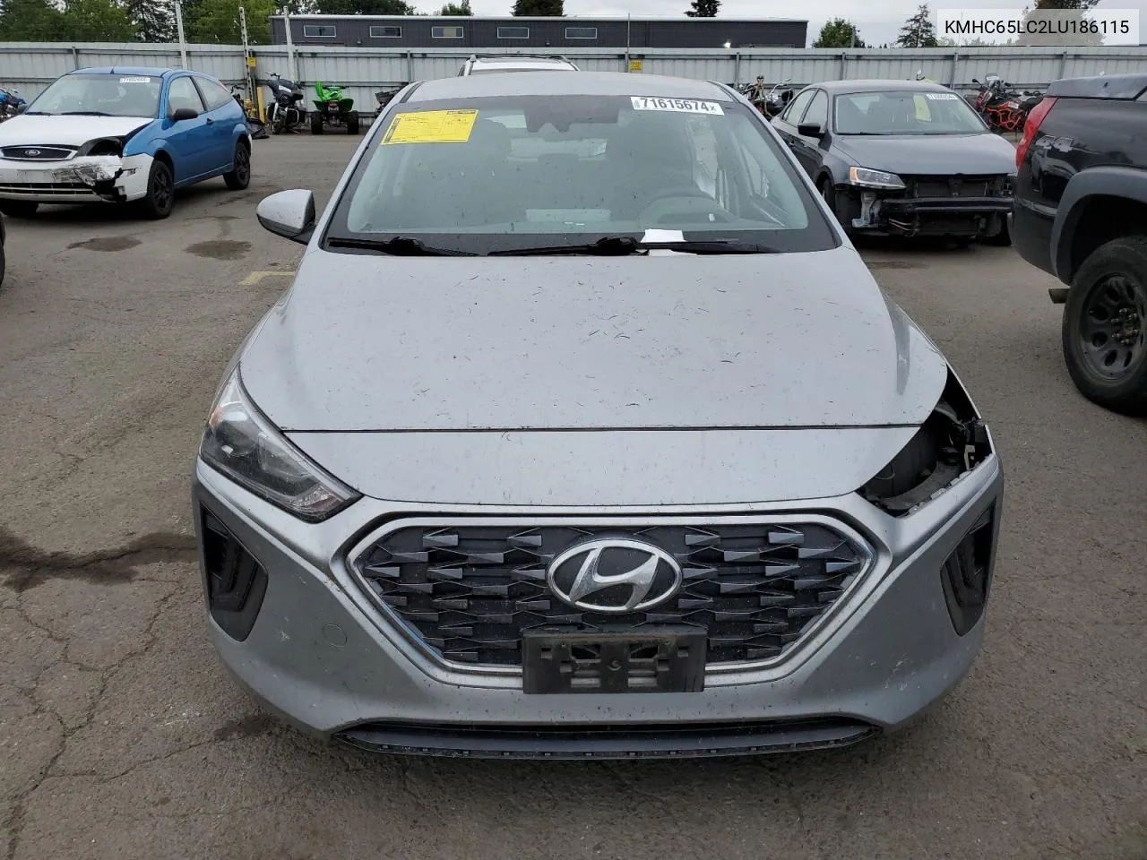 2020 Hyundai Ioniq Blue VIN: KMHC65LC2LU186115 Lot: 71615674