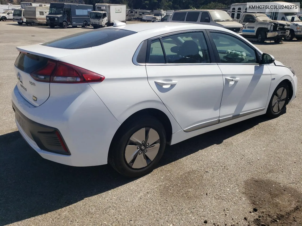 2020 Hyundai Ioniq Se VIN: KMHC75LC3LU240275 Lot: 71773264