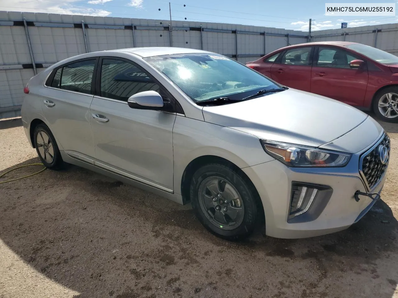 2021 Hyundai Ioniq Se VIN: KMHC75LC6MU255192 Lot: 69866494