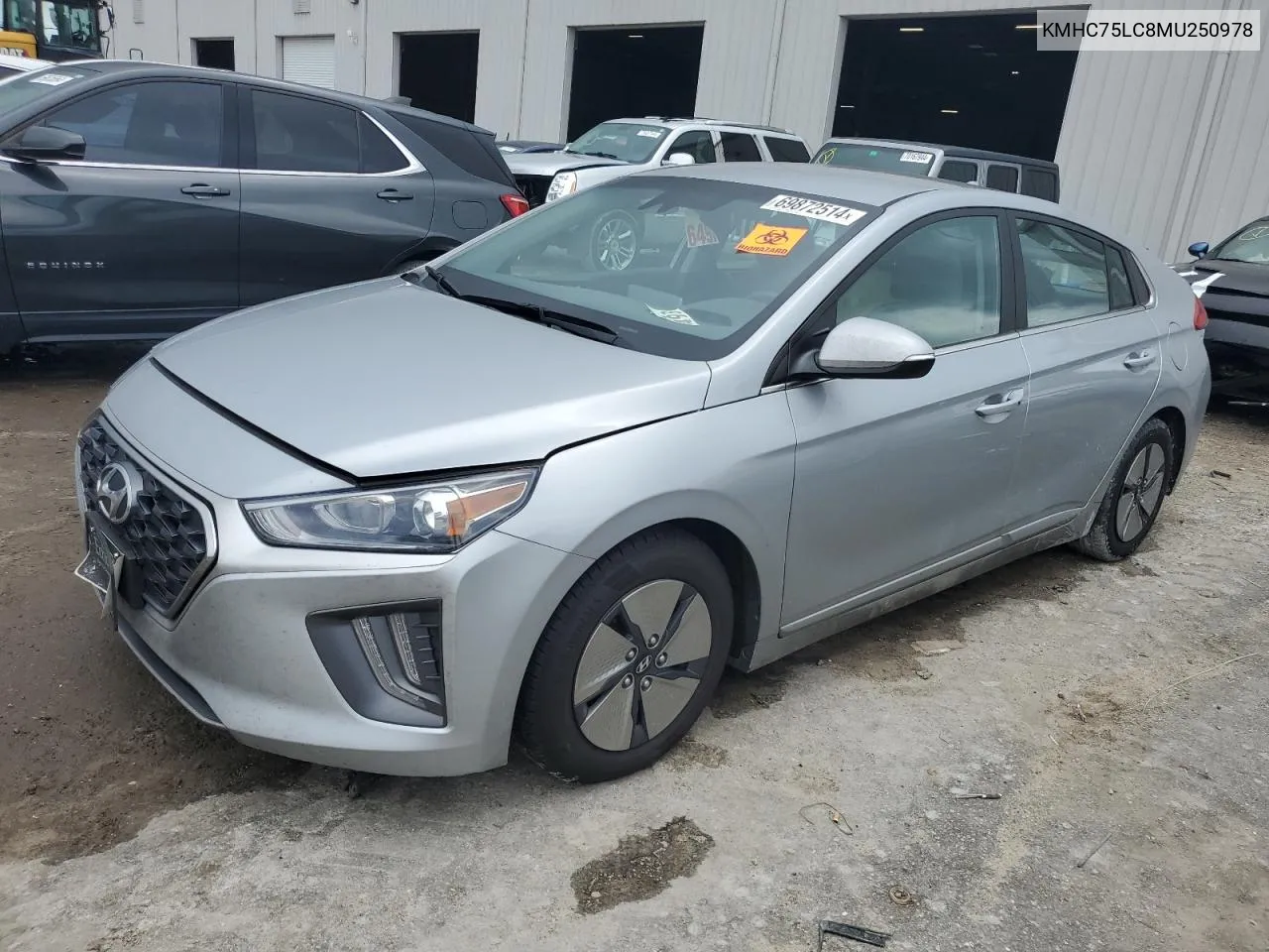 2021 Hyundai Ioniq Se VIN: KMHC75LC8MU250978 Lot: 69872514