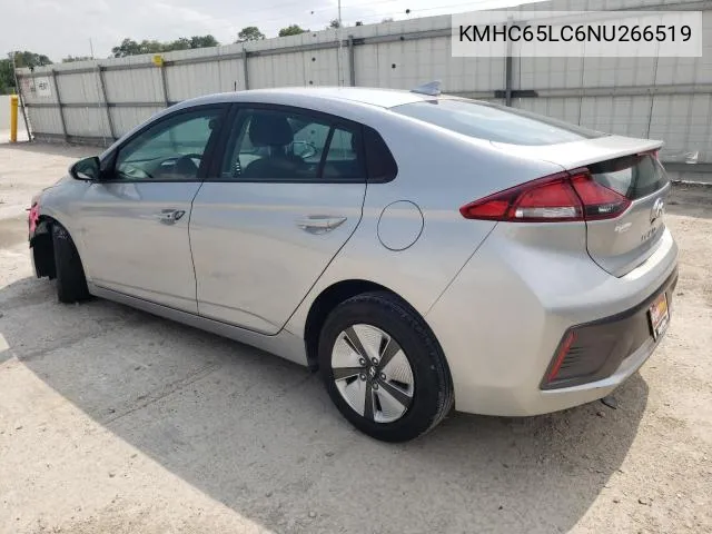 KMHC65LC6NU266519 2022 Hyundai Ioniq Blue