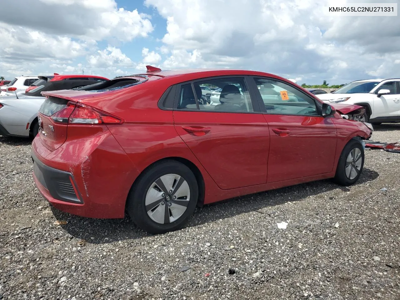 2022 Hyundai Ioniq Blue VIN: KMHC65LC2NU271331 Lot: 60763364