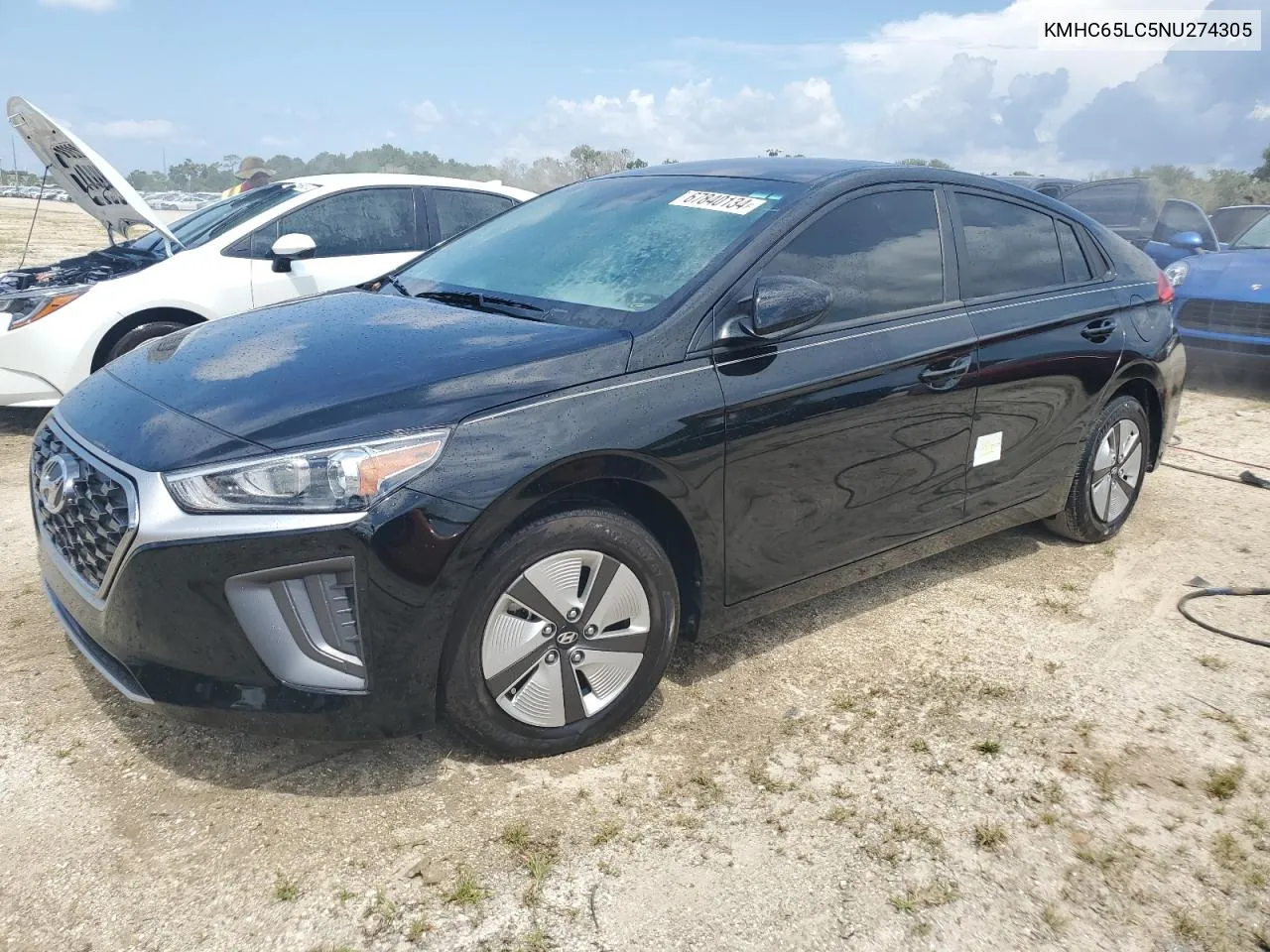 2022 Hyundai Ioniq Blue VIN: KMHC65LC5NU274305 Lot: 67840134