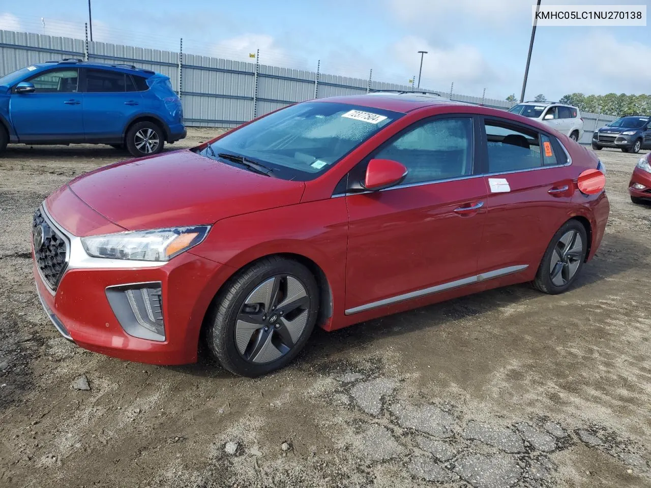 2022 Hyundai Ioniq Limited VIN: KMHC05LC1NU270138 Lot: 72377504