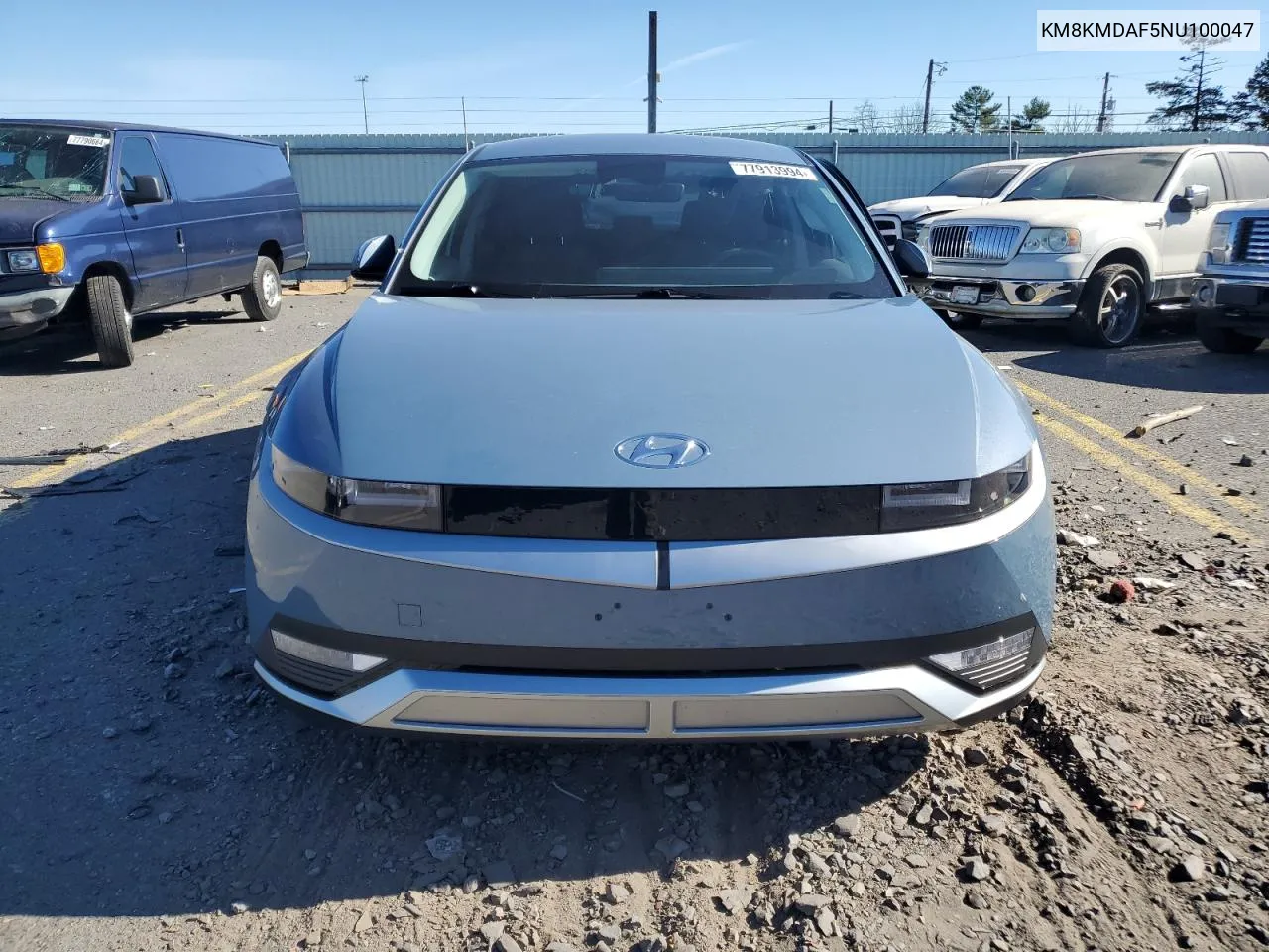 KM8KMDAF5NU100047 2022 Hyundai Ioniq 5 Se