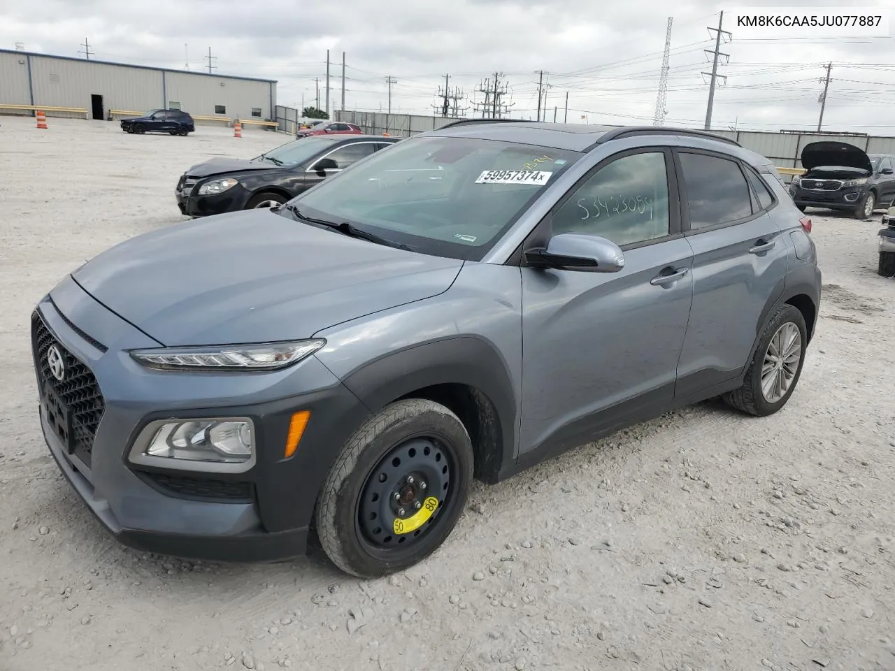 2018 Hyundai Kona Sel VIN: KM8K6CAA5JU077887 Lot: 59957374