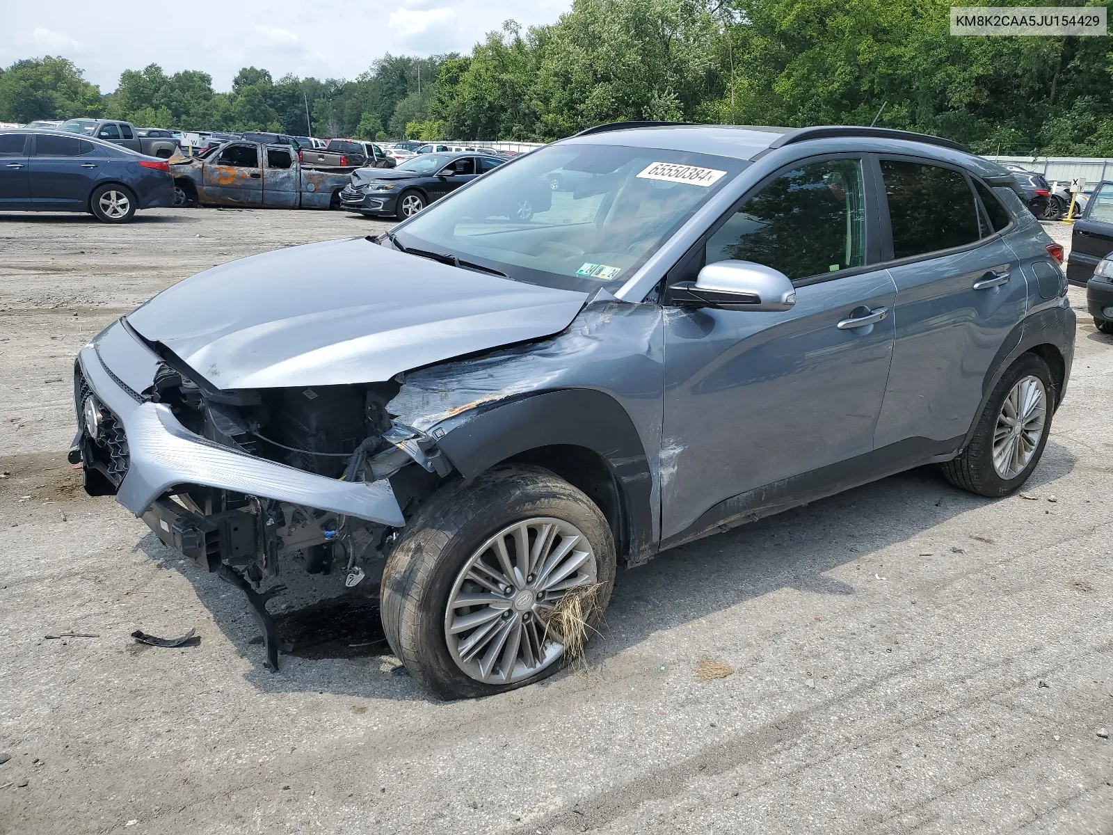 2018 Hyundai Kona Sel VIN: KM8K2CAA5JU154429 Lot: 65550384