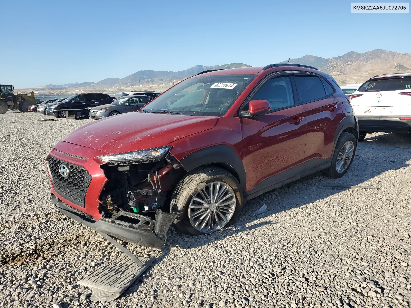 2018 Hyundai Kona Sel VIN: KM8K22AA6JU072705 Lot: 68342614