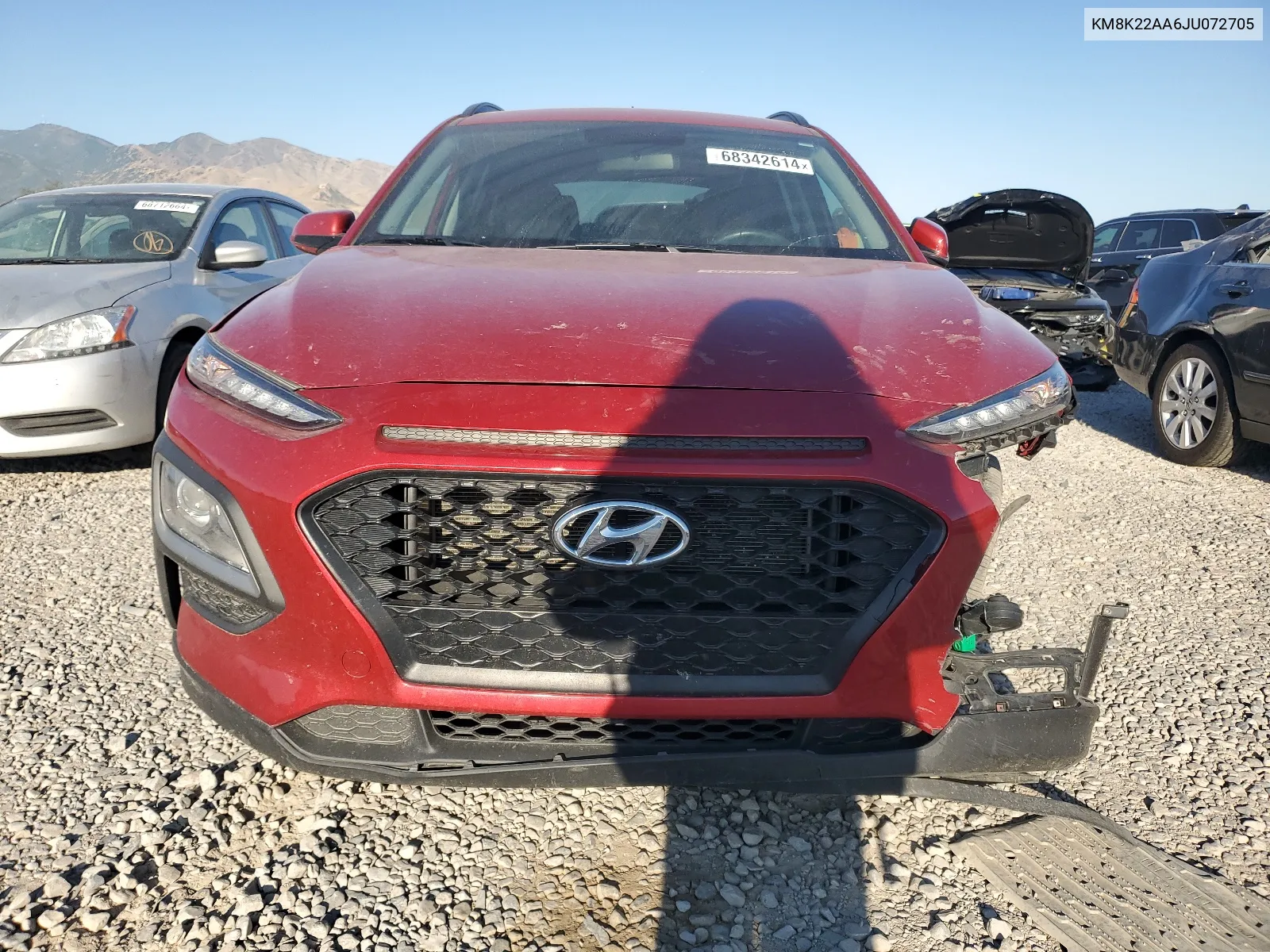 2018 Hyundai Kona Sel VIN: KM8K22AA6JU072705 Lot: 68342614